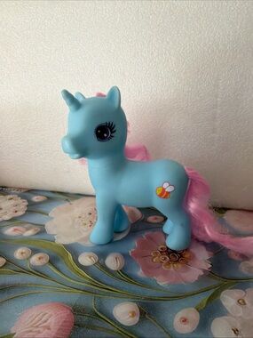 Pony Gi-Go Wonder Blue Unicorn Pink Hair Bumble Bee MLP 1981